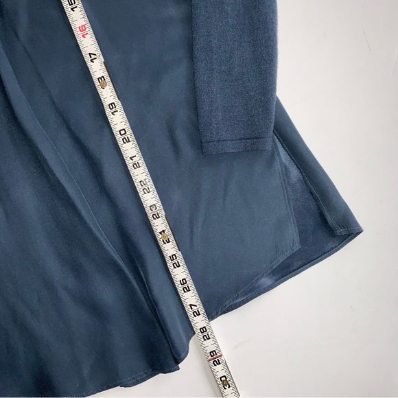 Etcetera Slate Blue Silk Cashmere Blend Long Sleeve Flowy Sweater Top Size 00 - Picture 9 of 14